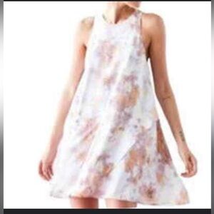 Silence and noise swing dress - cream colored w additional colors - size large